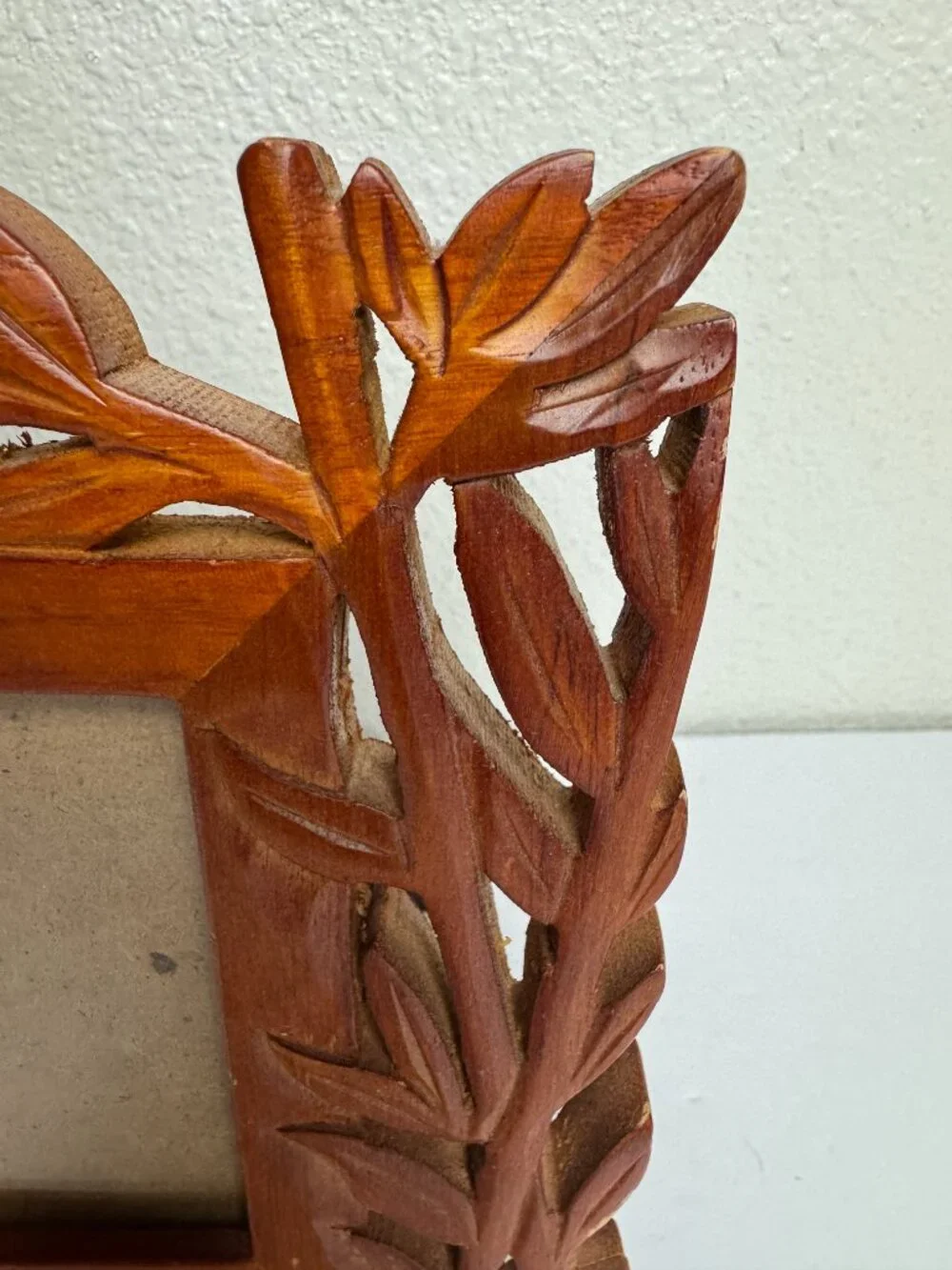 Hawaii Hibiscus Floral Carved Wooden Picture Frame